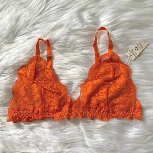 We are HAH NWT Bright Orange Lace Chi Bralittle Bra Medium
